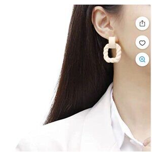 Square Earrings Acrylic Women's,girls About 30mm×41mm